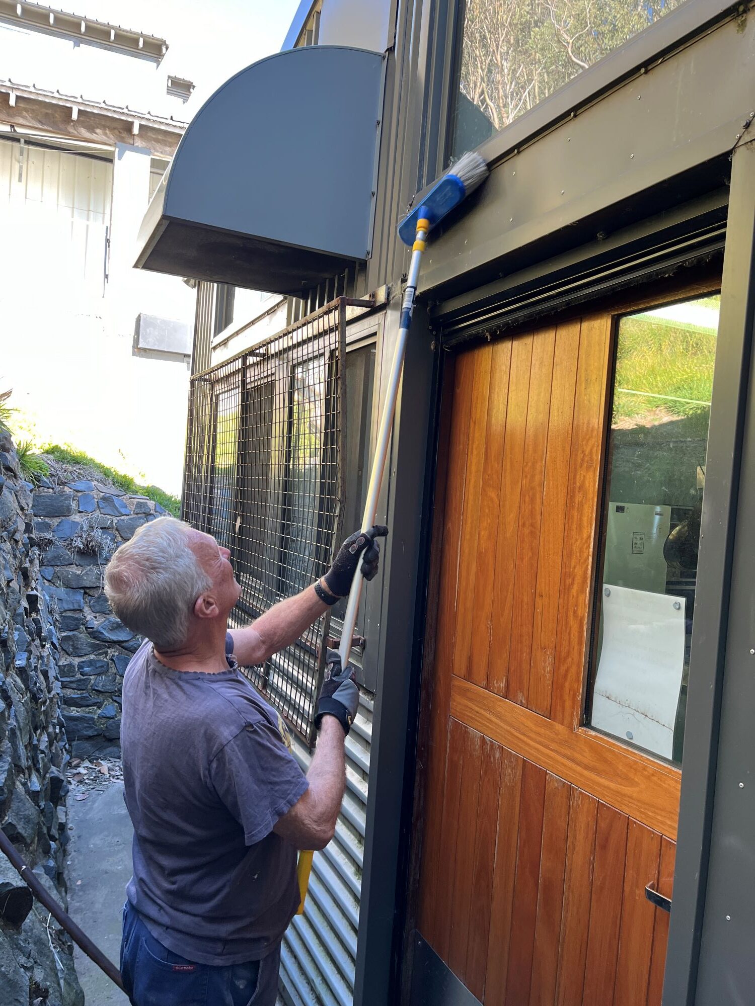 2024 AAC FC Working Bee outside cobweb removal 2