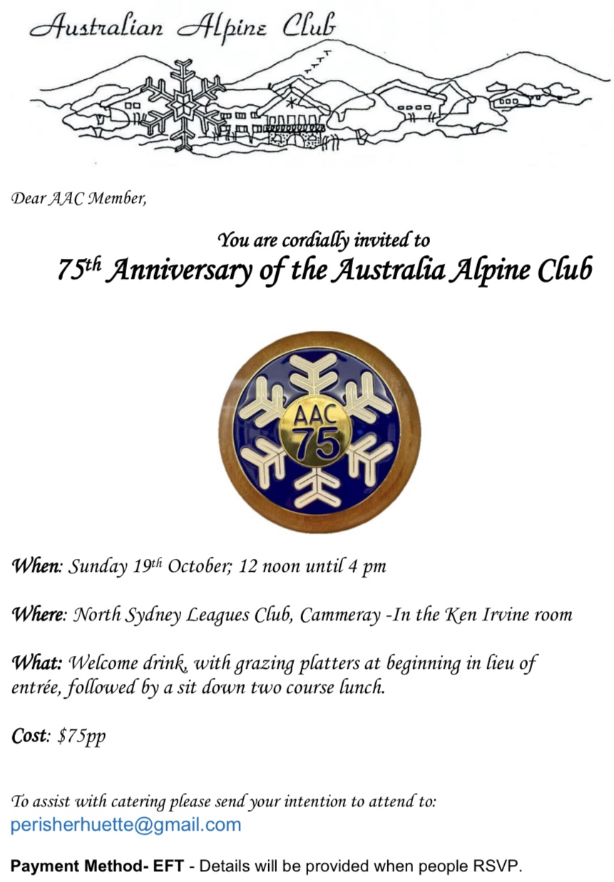 AAC 75th Anniversary invitation Sydney 19 Oct 2025